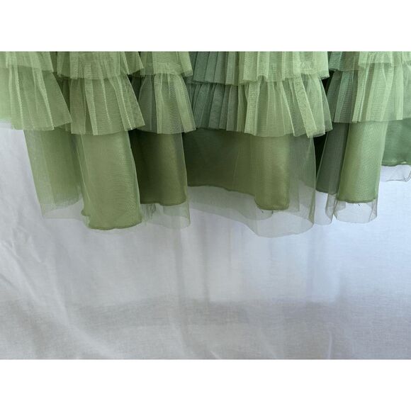B. Darlin Prom/Formal/Bridesmaid Dress, Size 9/10 Sage Green, Tulle, Flowy - Picture 12 of 13